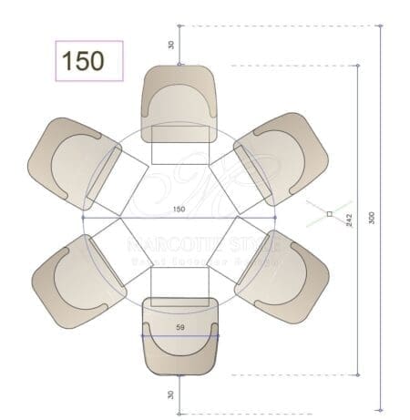 Marcottestyle Interiors Ronde Tafel