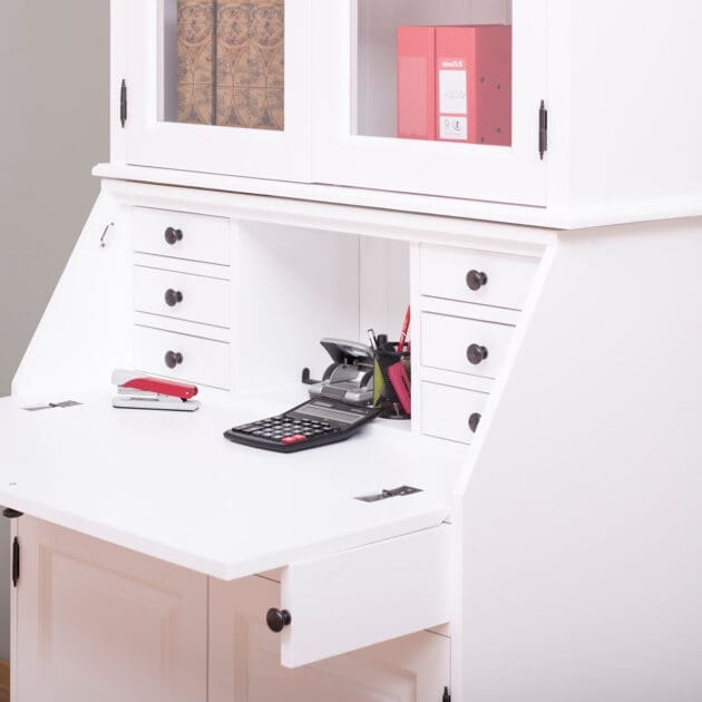 Marcottestyle Interiors Secretaire Kast,Secretaire Kast Wit,Kast Met Werkblad,Secreatairekast,Secretairekast Rimini,Kast